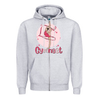 Heather Grey gymnast Zipper Hoodie - MaliasSmallBusiness