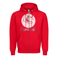 Red gymnast Zipper Hoodie - MaliasSmallBusiness
