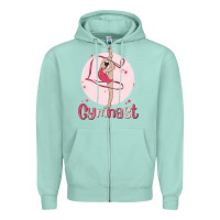 Seafoam gymnast Zipper Hoodie - MaliasSmallBusiness