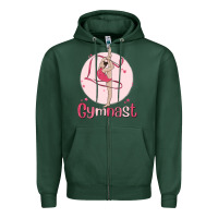 Sports Green gymnast Zipper Hoodie - MaliasSmallBusiness