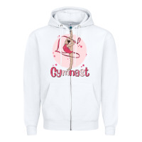 White gymnast Zipper Hoodie - MaliasSmallBusiness