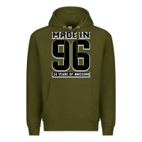 Army Green Made In 96 24 Years Of Awesome Premium Hoodie - Bettercallsaul