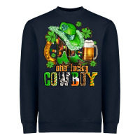 Navy one lucky  cowboy with hat and boots Heavyweight Sweatshirt - AdoDesignShop