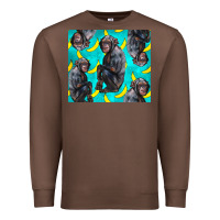 Chestnut Chimpanzee And Banana Premium Sweatshirt - LillyAllenDesigns