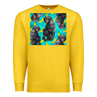 Lemon Chimpanzee And Banana Premium Sweatshirt - LillyAllenDesigns