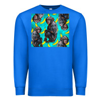 True Royal Chimpanzee And Banana Premium Sweatshirt - LillyAllenDesigns