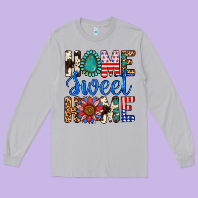 Home Sweet Home Long Sleeve Tee Designed By Lillyallendesigns