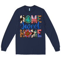 Navy Home Sweet Home Long Sleeve Tee - LillyAllenDesigns