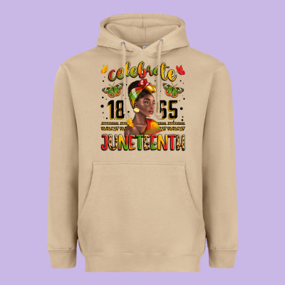 Celebrate 1865 Juneteenth With Black Woman Heavyweight Hoodie Designed By Lillyallendesigns