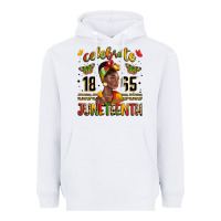 White celebrate 1865 juneteenth with black woman Heavyweight Hoodie - LillyAllenDesigns