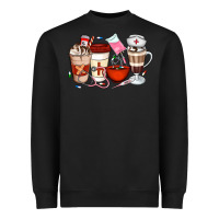 Black Nurse Coffee Cups Heavyweight Sweatshirt - Artiststas