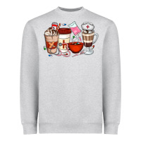Heather Grey Nurse Coffee Cups Heavyweight Sweatshirt - Artiststas