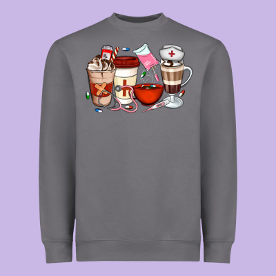 Nurse Coffee Cups Heavyweight Sweatshirt Designed By Artiststas