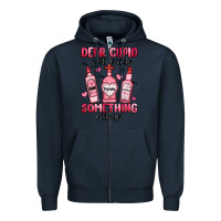 Navy dear cupid just bring something strong Zipper Hoodie - MaliasSmallBusiness