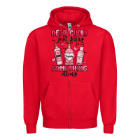 Red dear cupid just bring something strong Zipper Hoodie - MaliasSmallBusiness