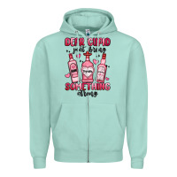 Seafoam dear cupid just bring something strong Zipper Hoodie - MaliasSmallBusiness