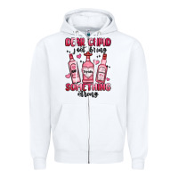 White dear cupid just bring something strong Zipper Hoodie - MaliasSmallBusiness