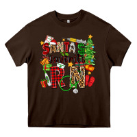 Chocolate Brown santa's favorite rn Heavy Core Tee - Zillion Design Studio