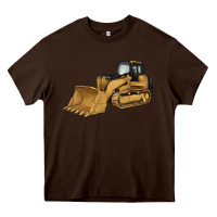 Chocolate Brown bulldozer Heavy Core Tee - Artiststas