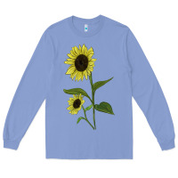 Colony Blue Buttercream Sunflower Long Sleeve Tee - LillyAllenDesigns