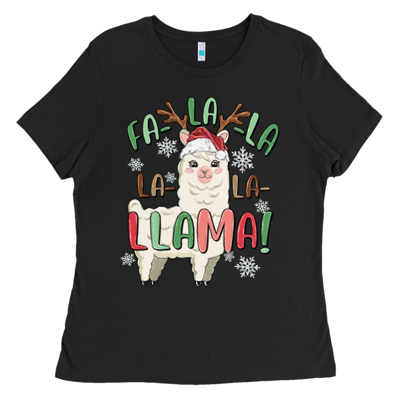 Fa La La Llama Ladies Tee by MaliasSmallBusiness | Teevron