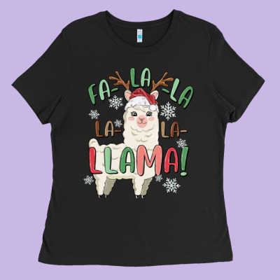 Ladies Tee fa la la llama