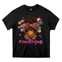 Black small business afro messy bun Heavy Core Tee - texasbilliewilder