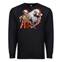 Black Christmas Baboon Baby And Mama Premium Sweatshirt - LillyAllenDesigns