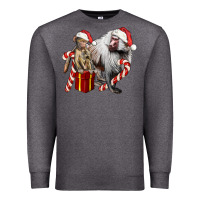 Charcoal Heather Christmas Baboon Baby And Mama Premium Sweatshirt - LillyAllenDesigns