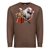 Chestnut Christmas Baboon Baby And Mama Premium Sweatshirt - LillyAllenDesigns