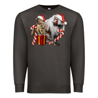 Smoke Christmas Baboon Baby And Mama Premium Sweatshirt - LillyAllenDesigns