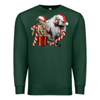 Sports Green Christmas Baboon Baby And Mama Premium Sweatshirt - LillyAllenDesigns