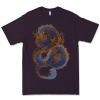 Plum blue and orange dragon Premium Tee - RanaPortraitStore