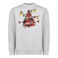 Heather Grey Christmas trees lights Heavyweight Sweatshirt - JahusDesignShop
