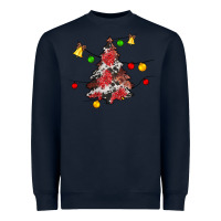 Navy Christmas trees lights Heavyweight Sweatshirt - JahusDesignShop