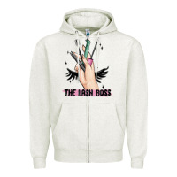 Oatmeal Heather the lash boss Zipper Hoodie - MaliasSmallBusiness