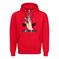 Red the lash boss Zipper Hoodie - MaliasSmallBusiness