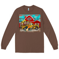 Western Truck Farm Animals Mousepad Long Sleeve Tee | Teevron