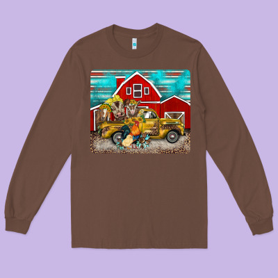 Western Truck Farm Animals Mousepad Long Sleeve Tee Designed By Barkaloodesign