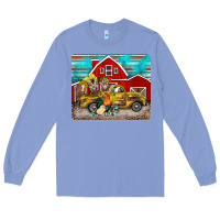 Colony Blue western truck farm animals mousepad Long Sleeve Tee - BarkalooDesign
