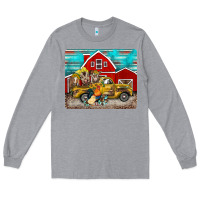 Heather Grey western truck farm animals mousepad Long Sleeve Tee - BarkalooDesign