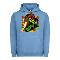 Pigment Pebble Blue i am black history Urban Hoodie - CowGirlArtShop
