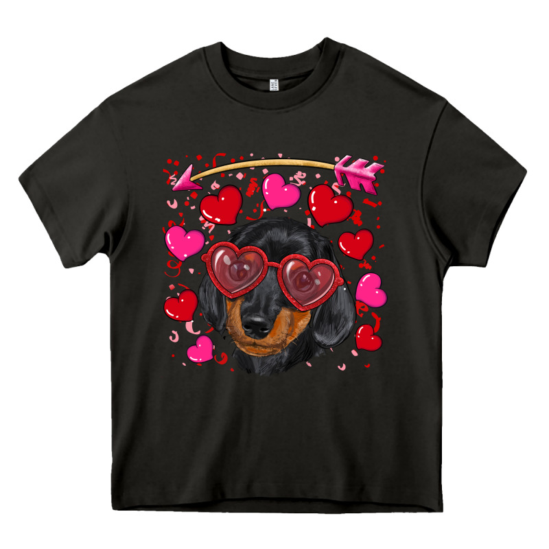 Valentine's Day  Dachshund Puppy Heavy Core Tee by RanaPortraitStore | Teevron
