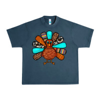 Midnight Navy Thanksgiving Turkey Urban Heavy Tee - JahusDesignShop