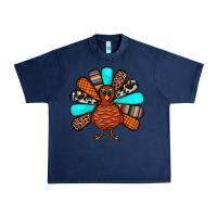 Navy Thanksgiving Turkey Urban Heavy Tee - JahusDesignShop