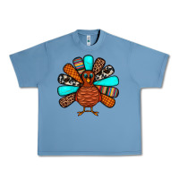 Pebble Blue Thanksgiving Turkey Urban Heavy Tee - JahusDesignShop