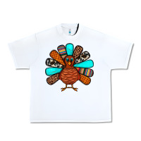 White Thanksgiving Turkey Urban Heavy Tee - JahusDesignShop