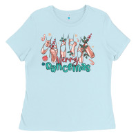 Baby Blue merry dancemas christmas ballet Ladies Tee - MaliasSmallBusiness