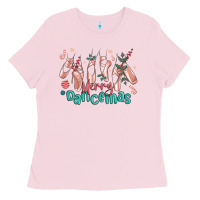 Bubblegum Pink merry dancemas christmas ballet Ladies Tee - MaliasSmallBusiness
