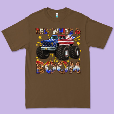 Premium Tee red white and boom